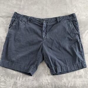 Polo Ralph Lauren Mens Chino Shorts Casual Flat Front Navy Blue Cotton Size 50‎